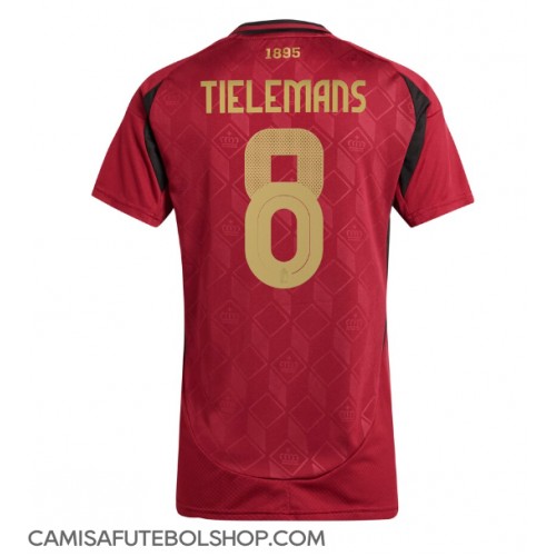 Camisa de time de futebol Bélgica Youri Tielemans #8 Replicas 1º Equipamento Feminina Europeu 2024 Manga Curta